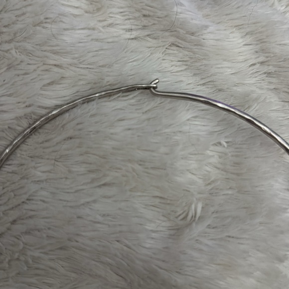 Silver tone Robert Lee Morris SOHO Large Flower Floral Choker Necklace - Picture 4 of 5